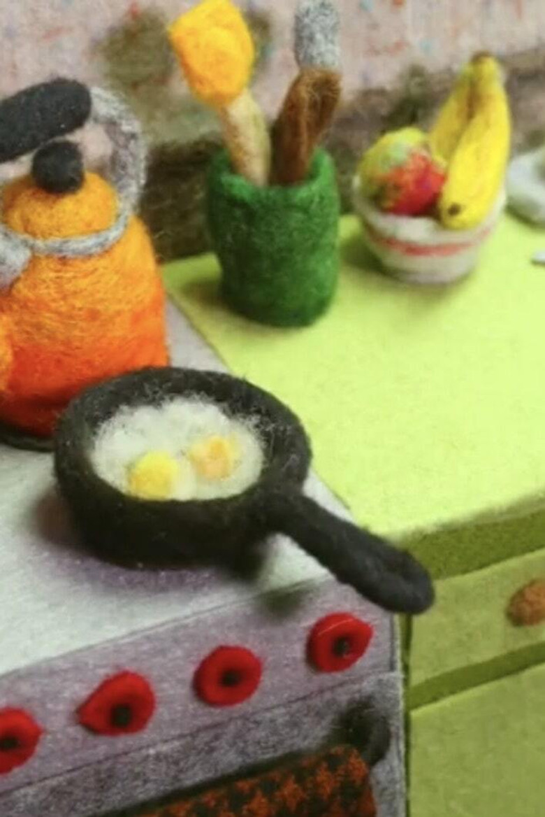 Cooking with Wool: Breakfast poster background
