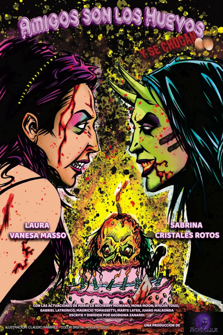 Amigos son los huevos y se chocan poster background