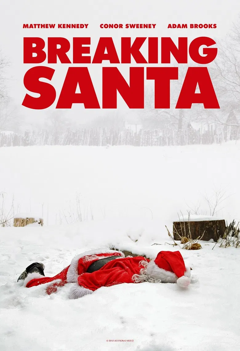 Breaking Santa poster background