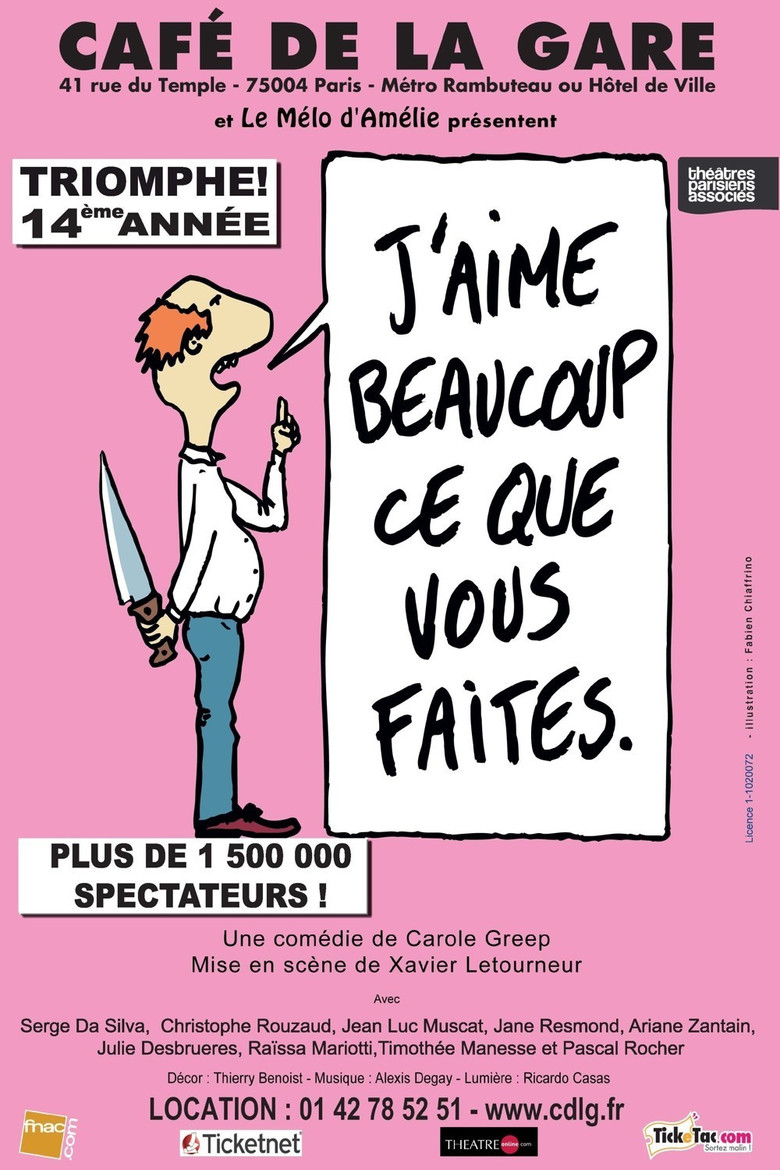 J'aime beaucoup ce que vous faites poster background