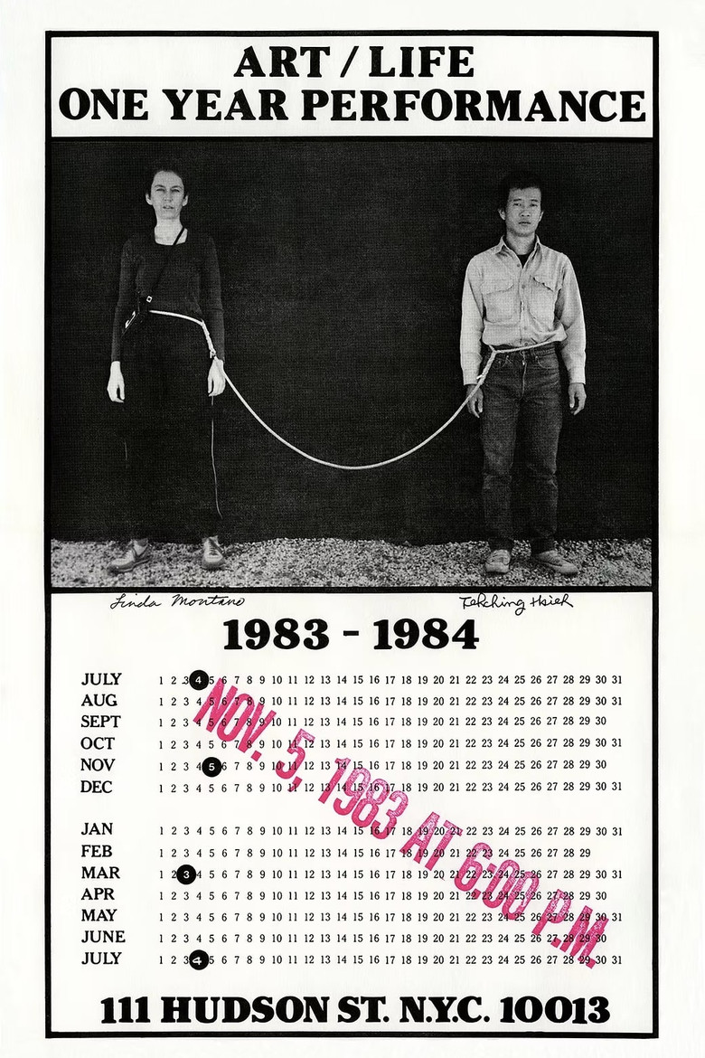 One Year Performance 1983-1984 (Rope Piece) poster background