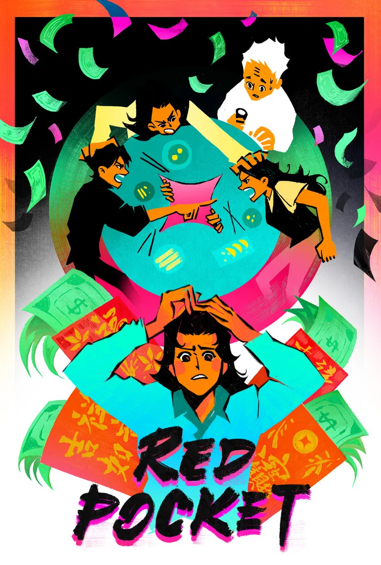 Red Pocket poster background