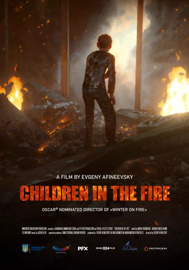 Children in the Fire poster background