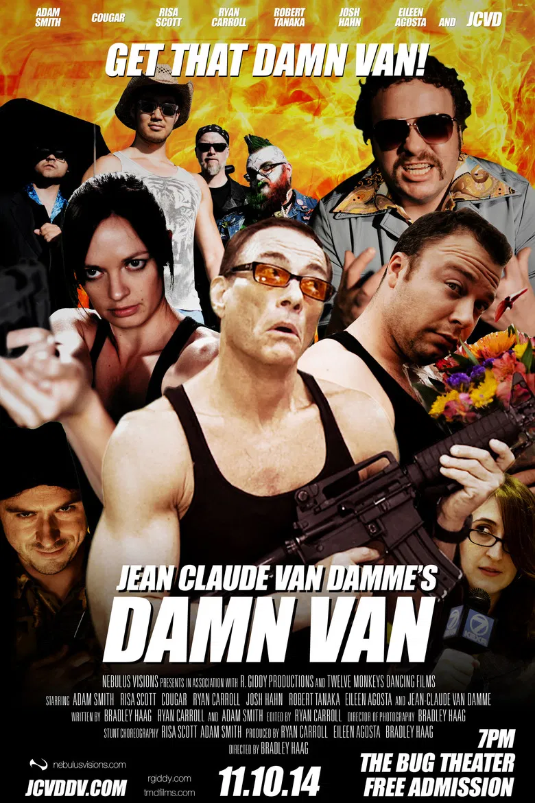 Jean Claude Van Damme's Damn Van poster background