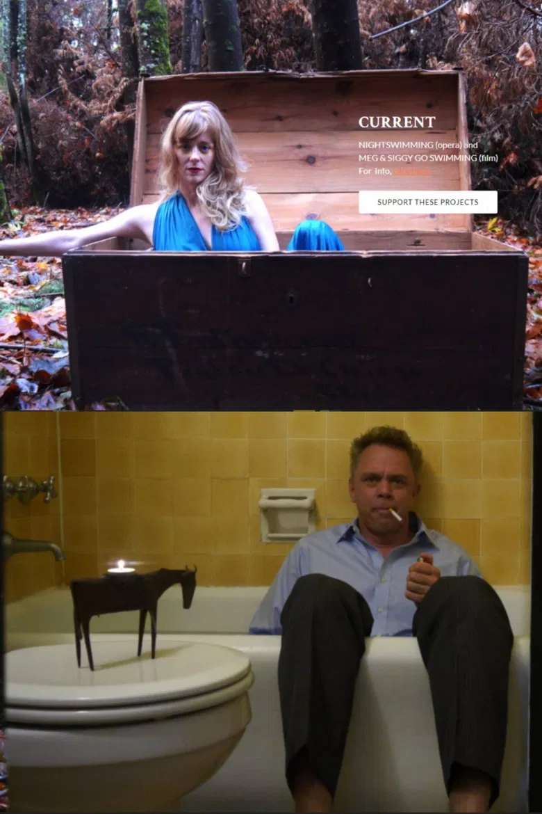 Meg & Siggy Go Swimming poster background