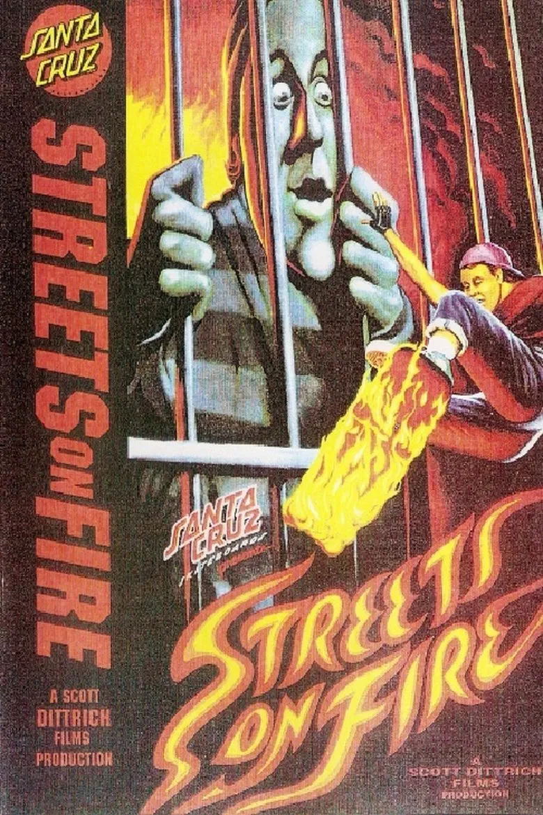 Santa Cruz Skateboards - Streets On Fire poster background