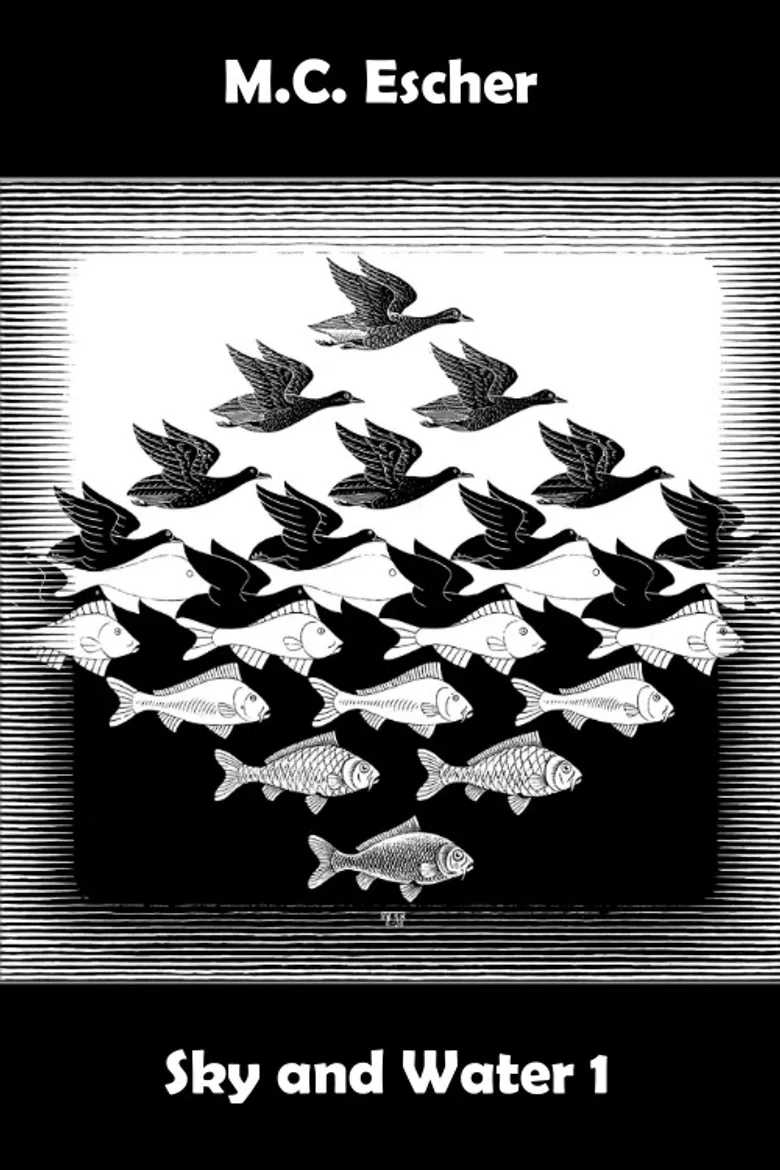 M.C. Escher: Sky and Water 1 poster background
