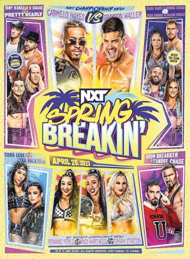 WWE NXT Spring Breakin' 2023 poster background