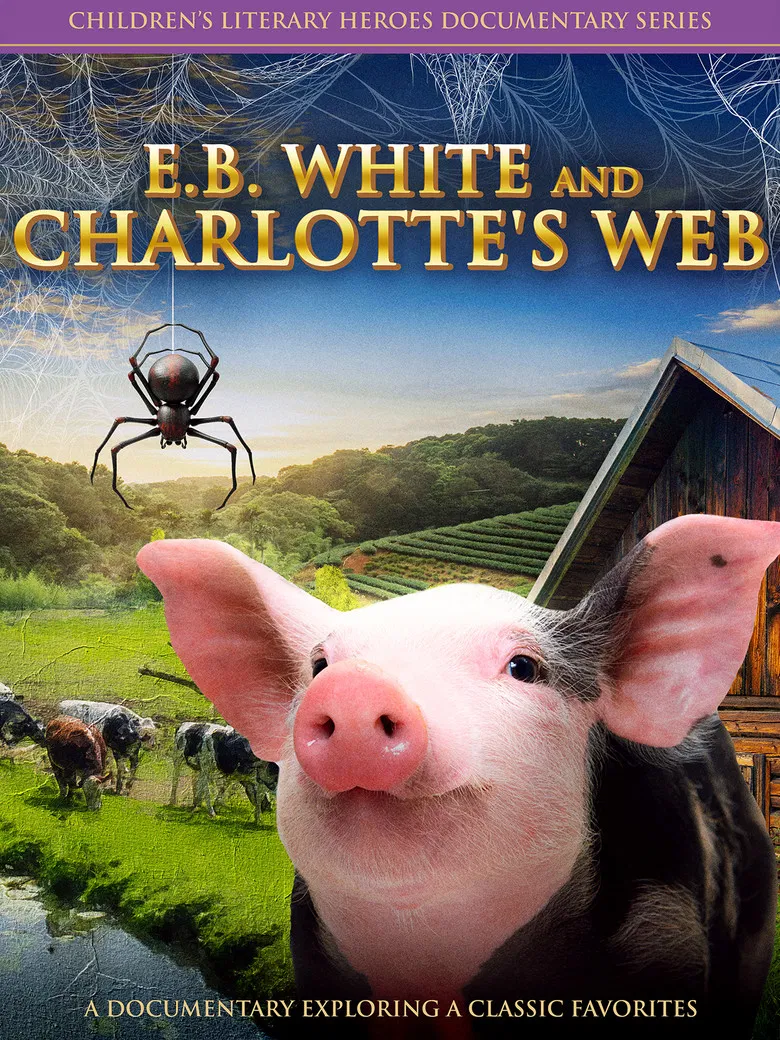 E.B. White And Charlotte's Web poster background