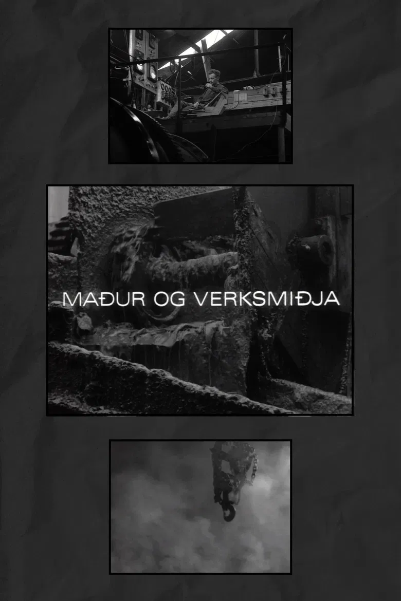 Man and Factory poster background