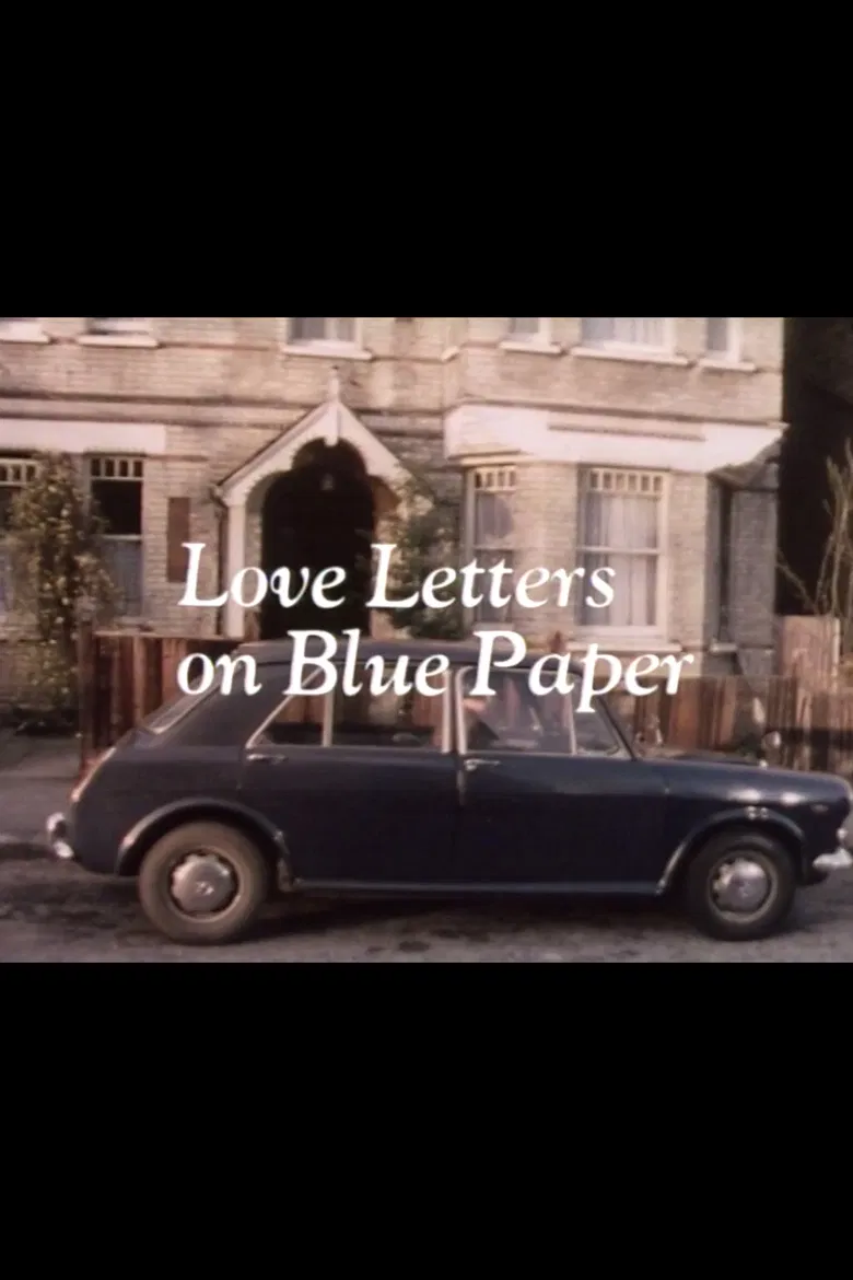 Love Letters on Blue Paper poster background