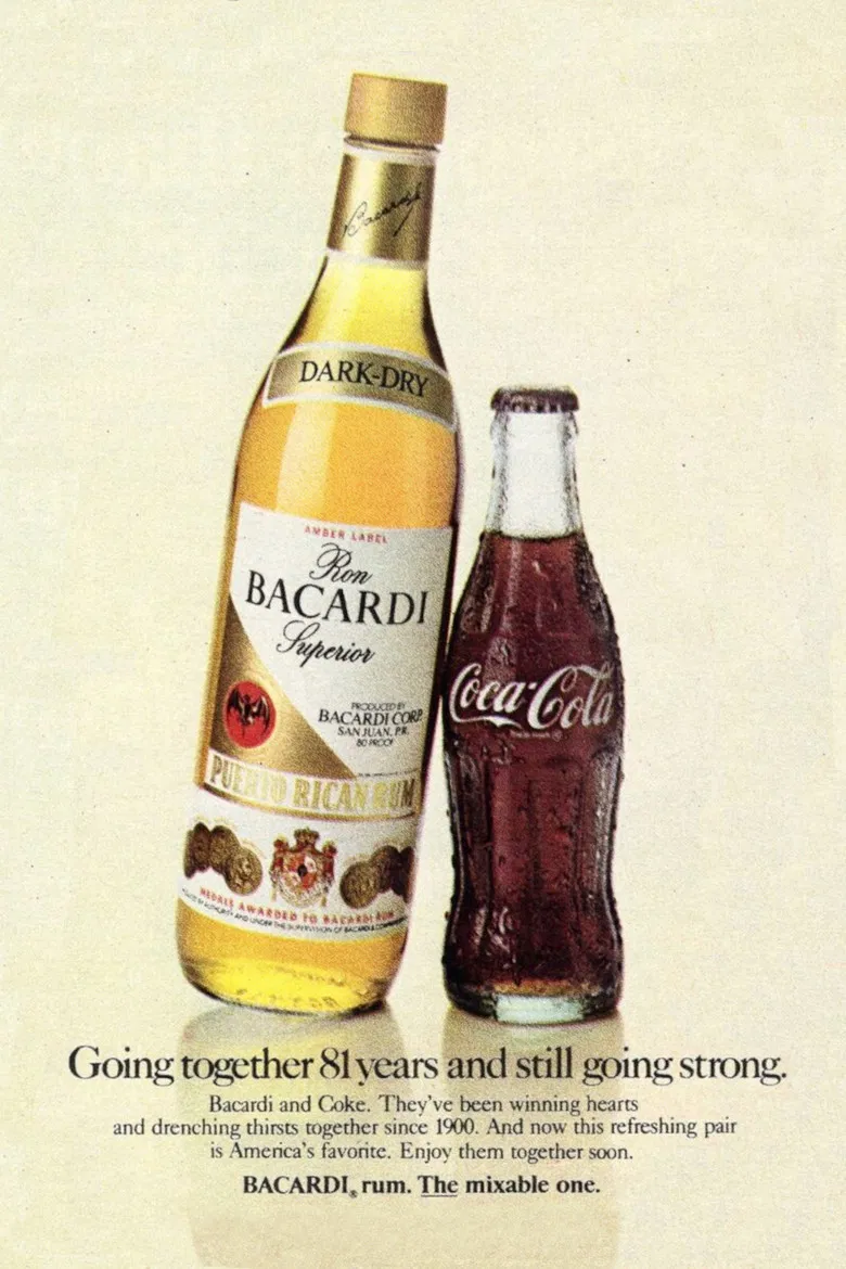 Bacardi and Coke Bonanza ‘81 poster background