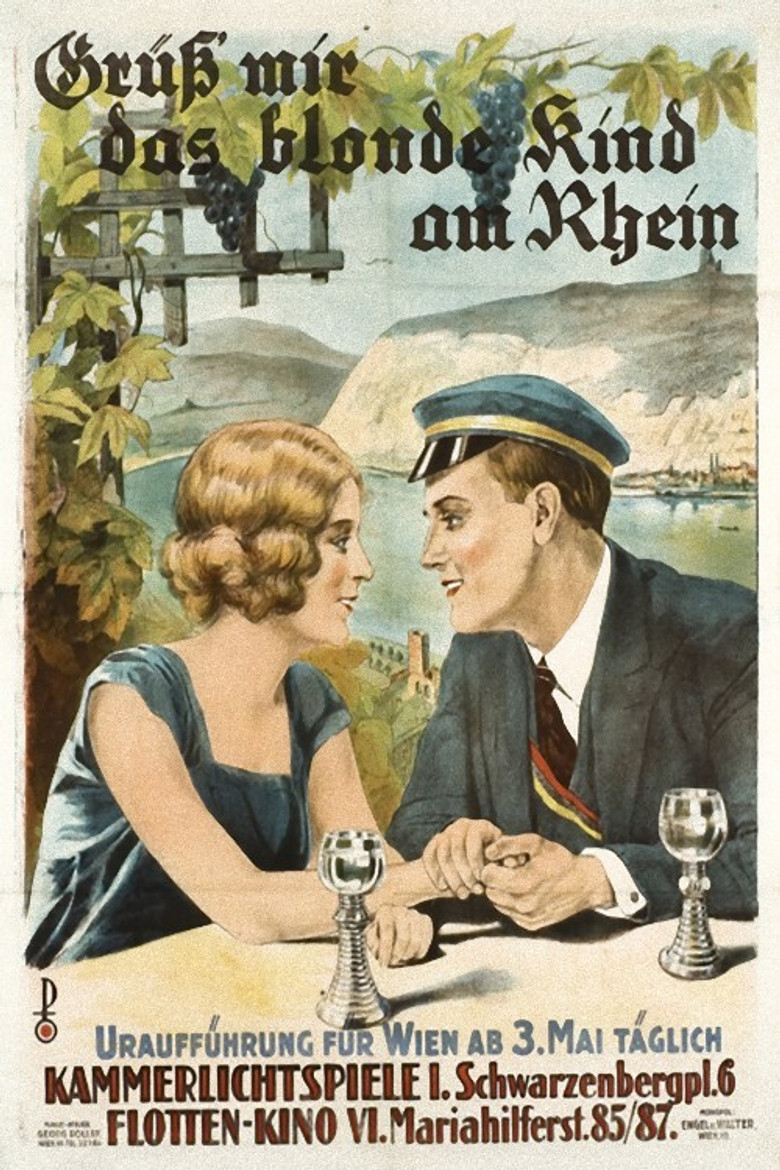 Grüß mir das blonde Kind am Rhein poster background