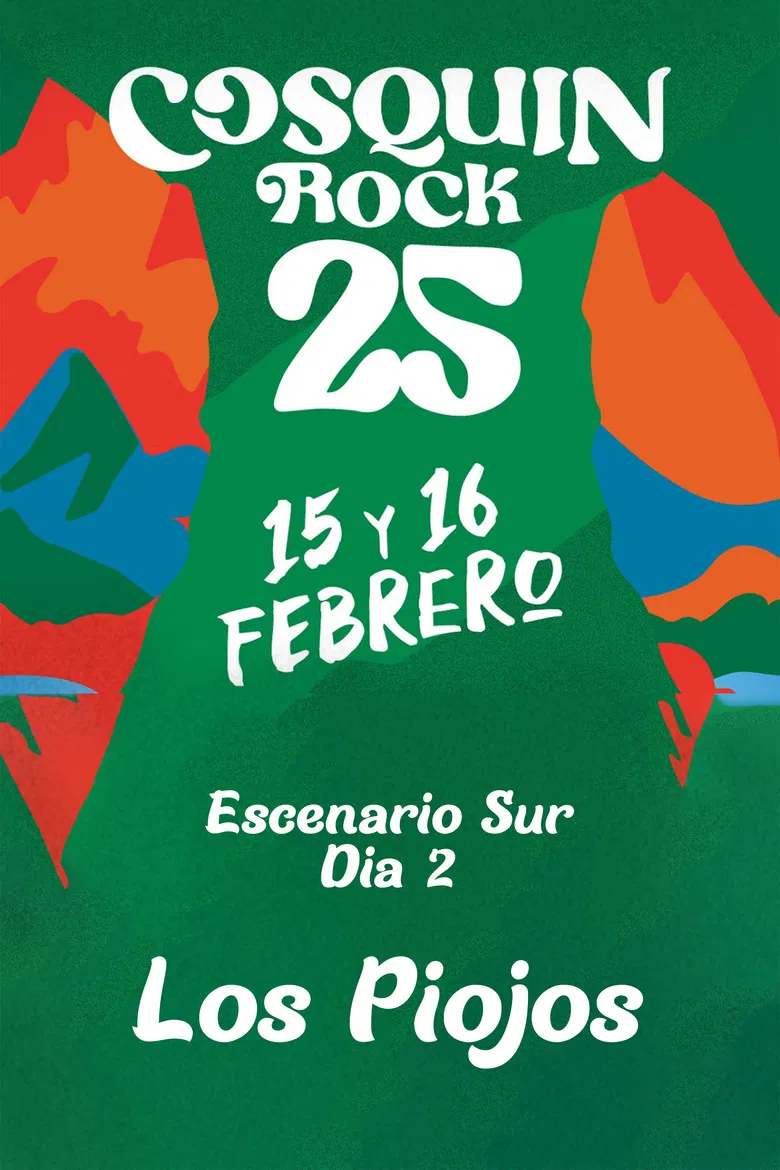 Los Piojos - Cosquín Rock 2025 poster background