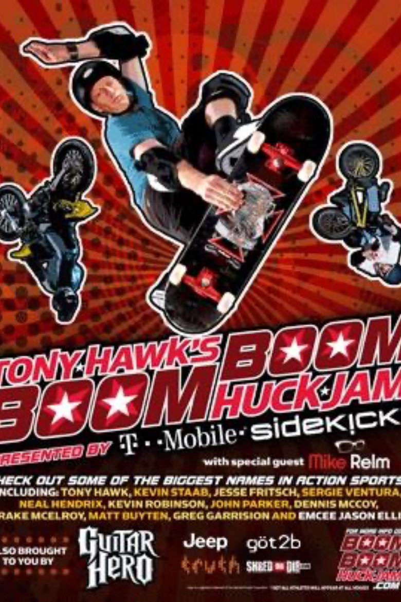 Tony Hawk's Boom Boom Huck Jam North American Tour poster background
