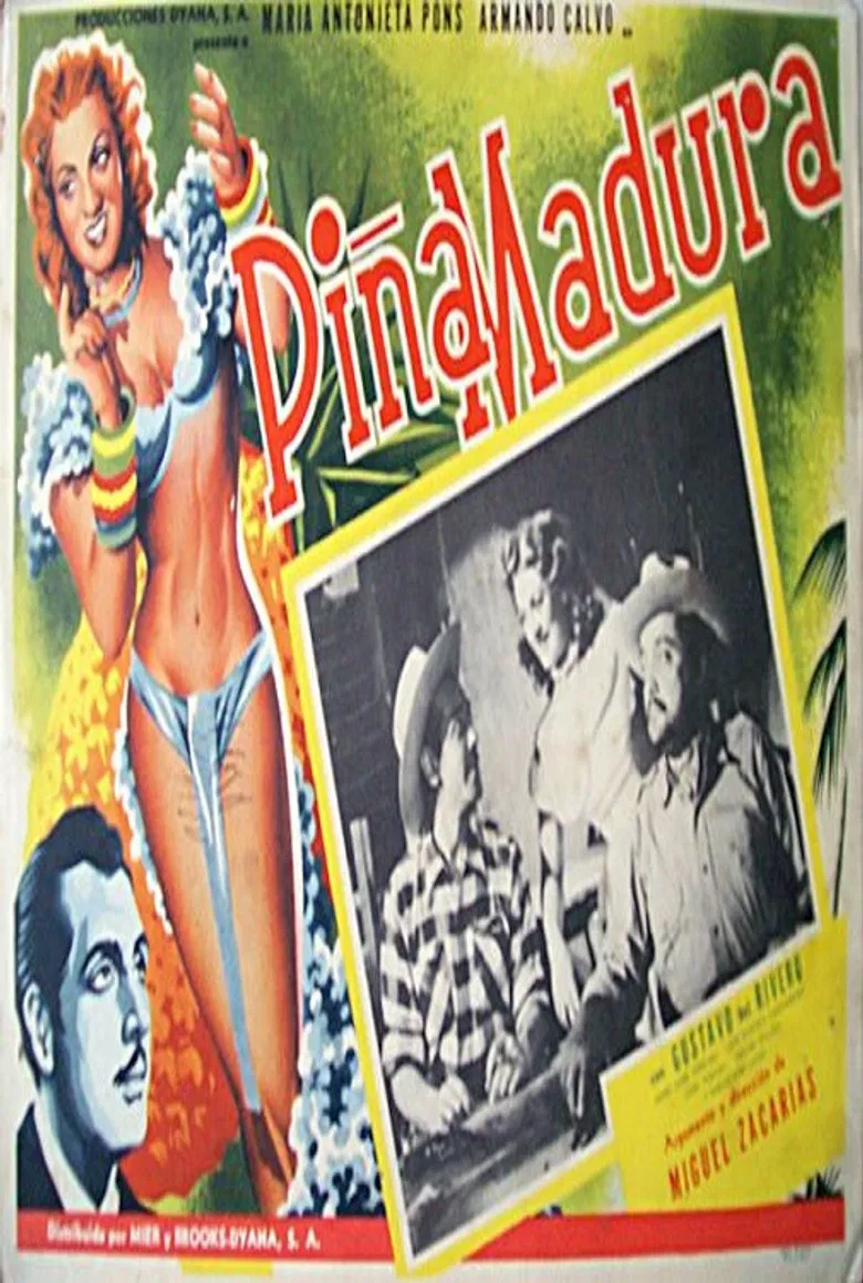 Piña madura poster background