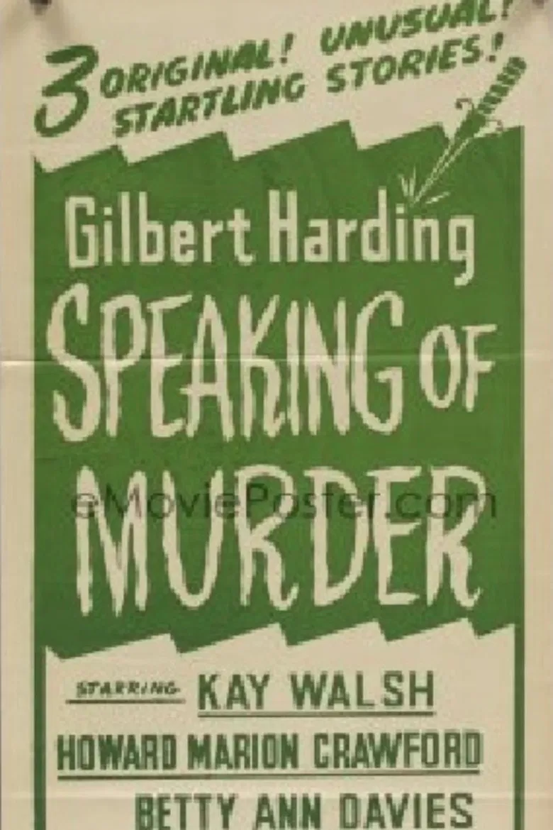 Gilbert Harding Speaking of Murder poster background