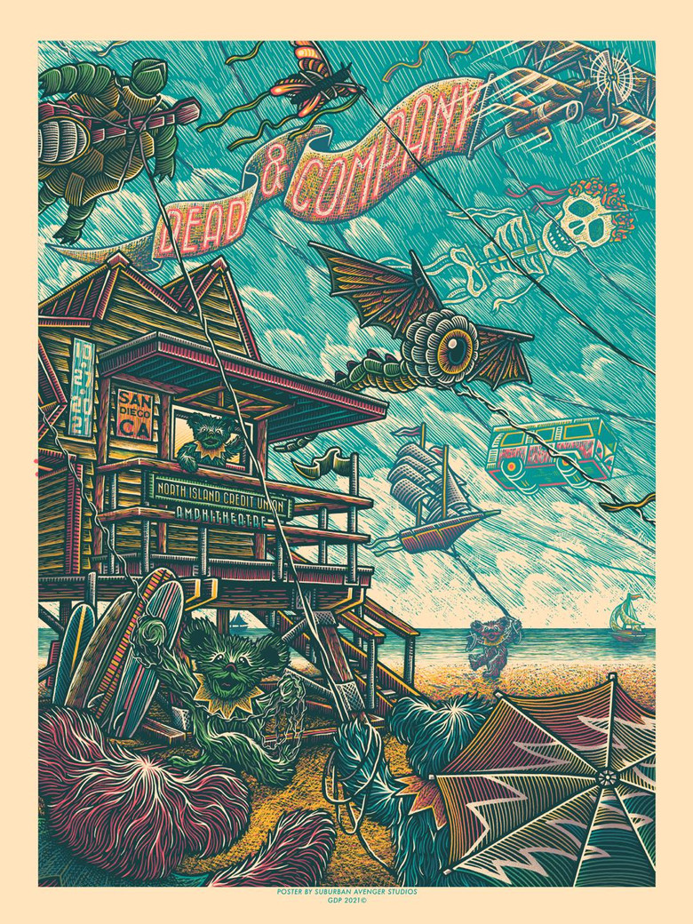 Dead & Company: 2021.10.27 - North Island Credit Union Amphitheatre - Chula Vista, CA poster background