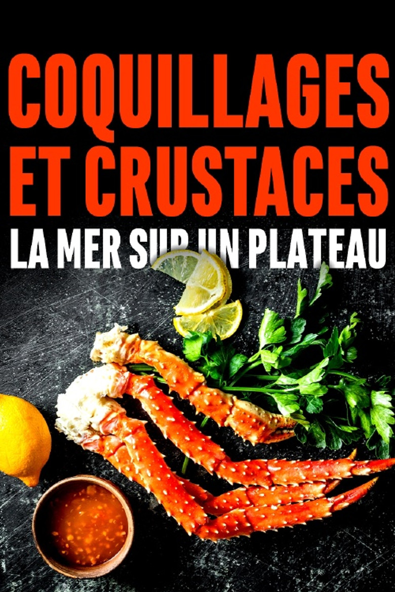 Coquillages et crustacés, la mer sur un plateau poster background
