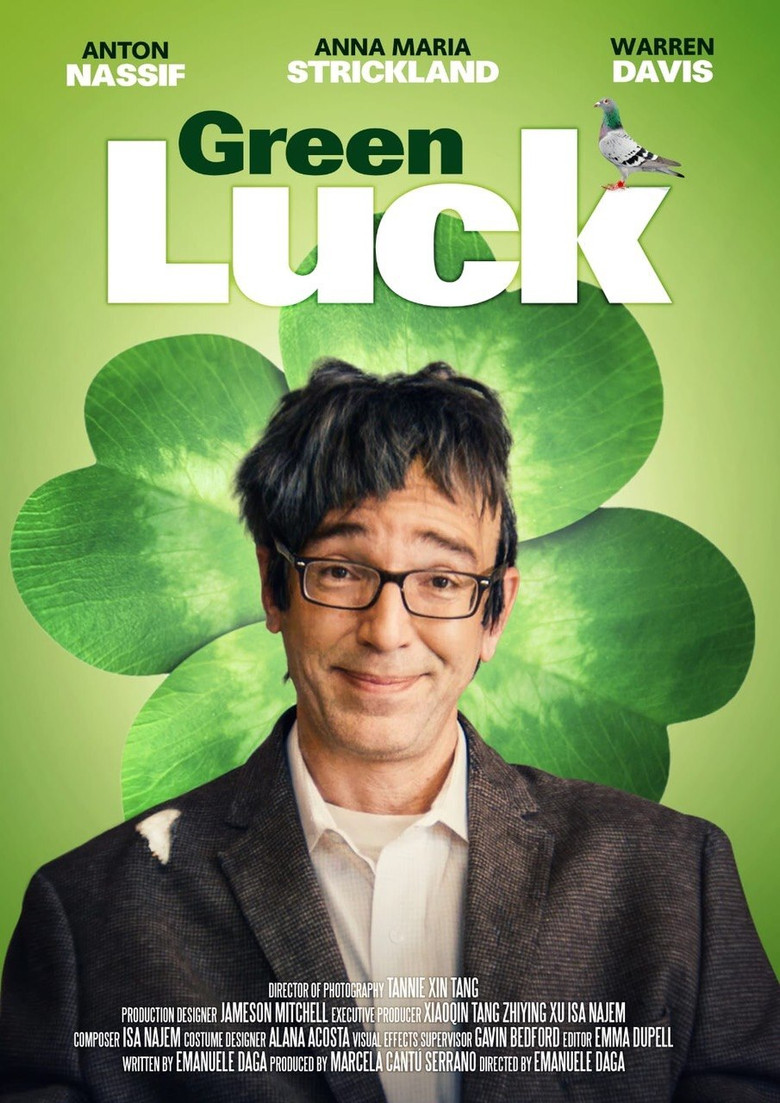 Green Luck poster background