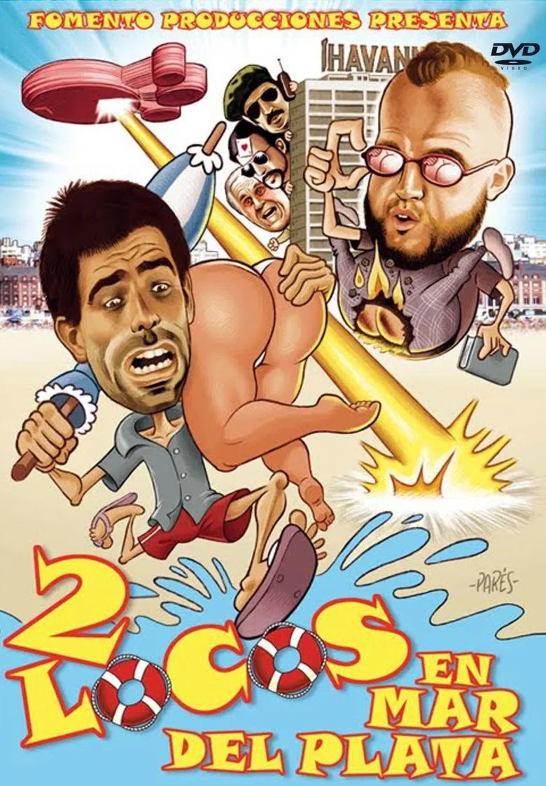 Two stooges in Mar del Plata poster background