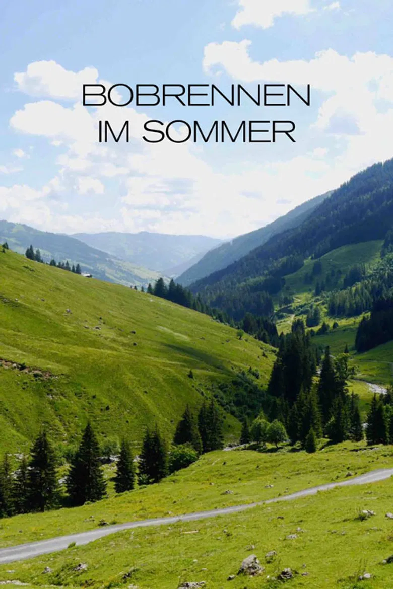 Bobrennen im Sommer poster background