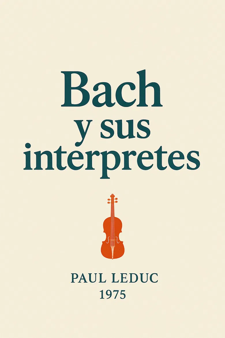 Bach and his Interpreters poster background