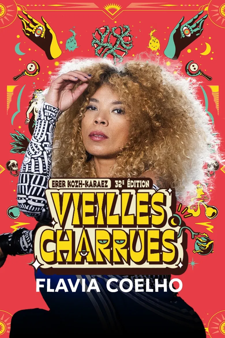 Flavia Coelho en concert aux Vieilles Charrues 2024 poster background