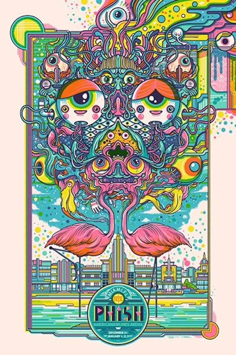 Phish 2014-12-31 American Airlines Arena, Miama, FL poster background