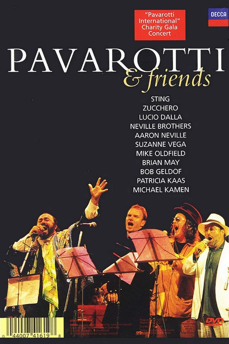 Pavarotti & Friends poster background