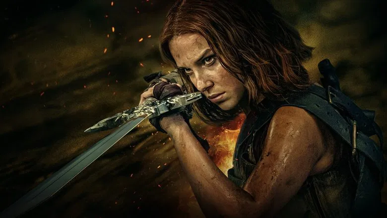 Elodie faces the terrifying scale of the dragon within the cavern