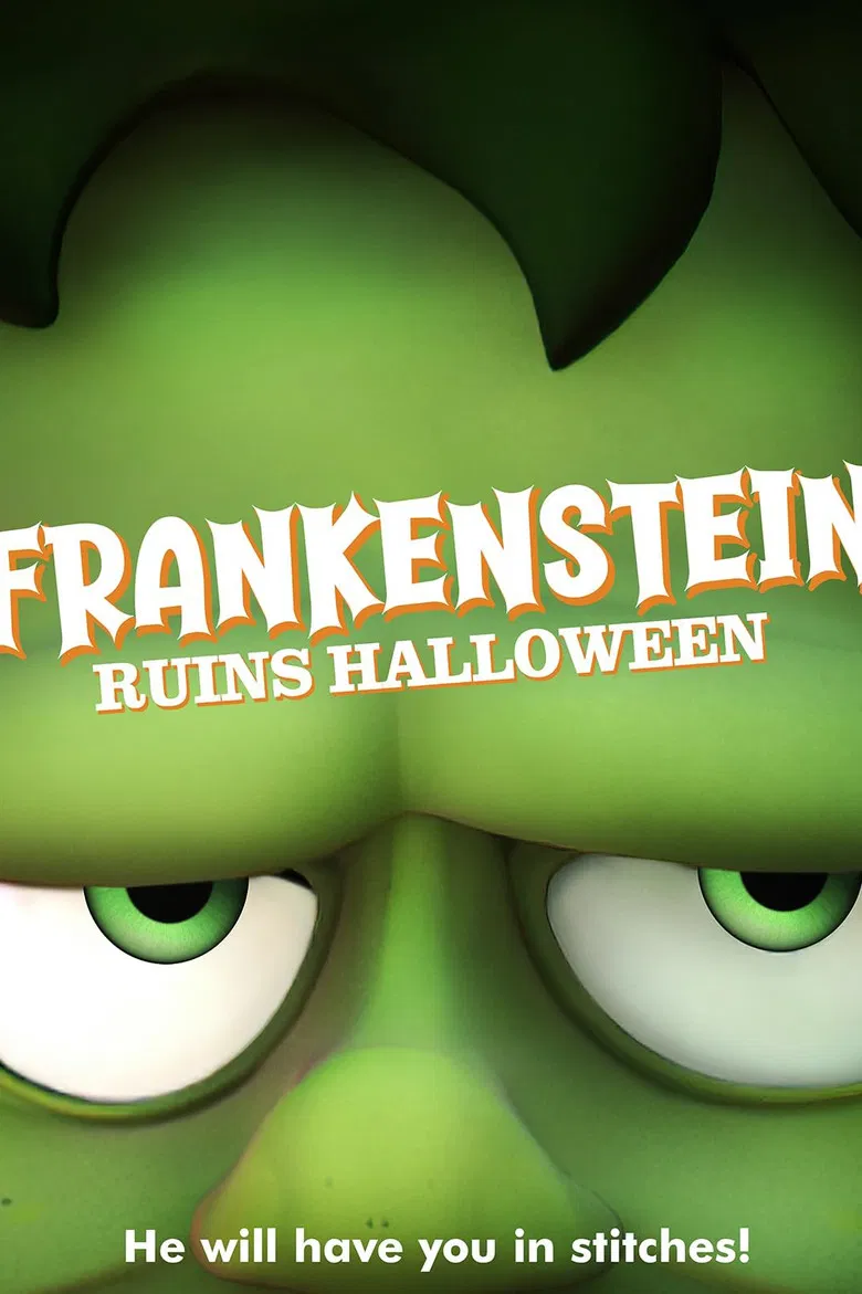 Frankenstein Ruins Halloween poster background