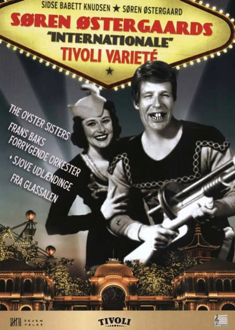 Søren Østergaards 'internationale' tivoli varieté poster background