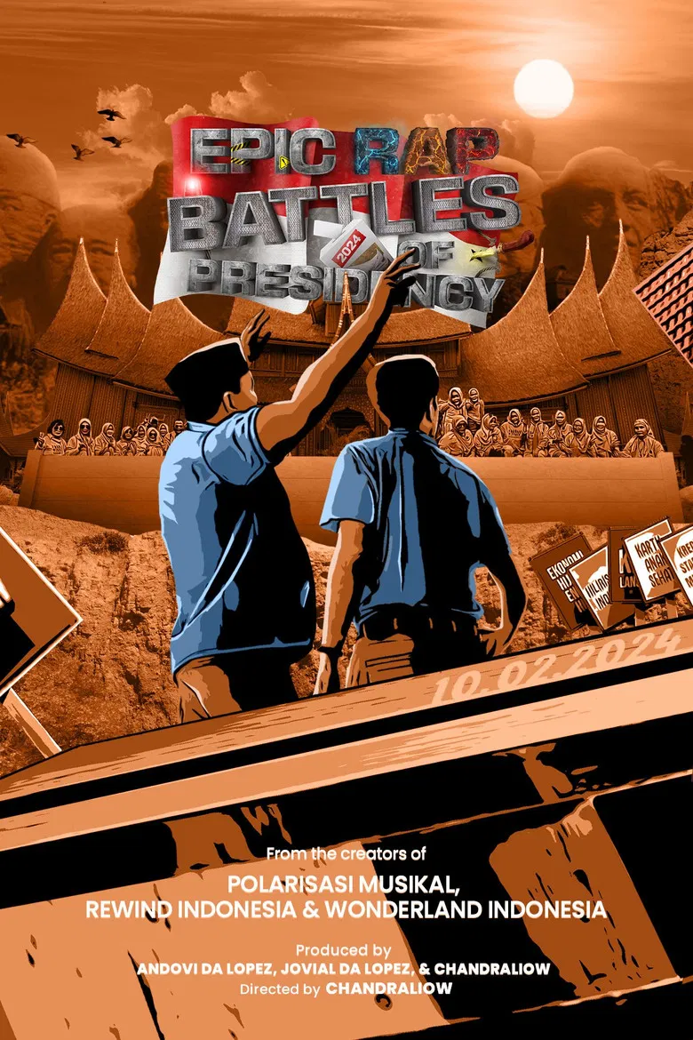 Anies VS Prabowo VS Ganjar - Epic Rap Battles of Presidency 2024 poster background