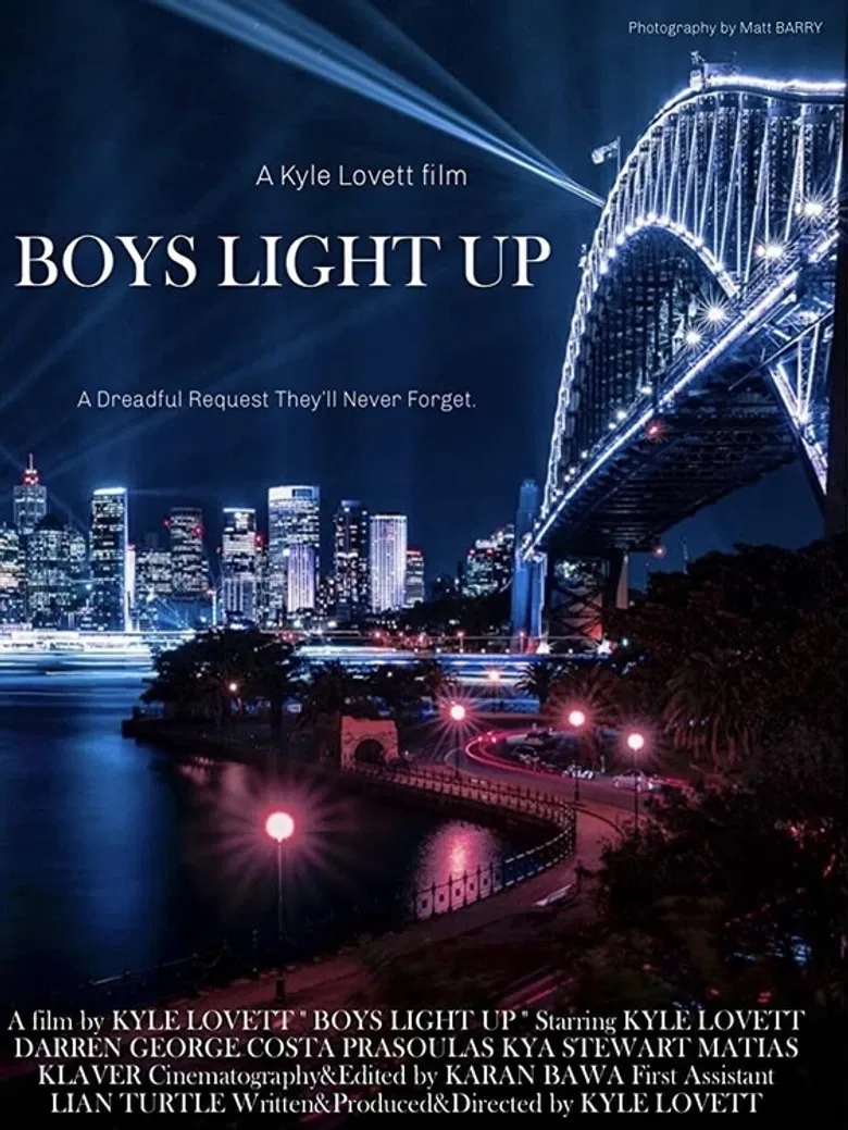 Boys Light Up poster background