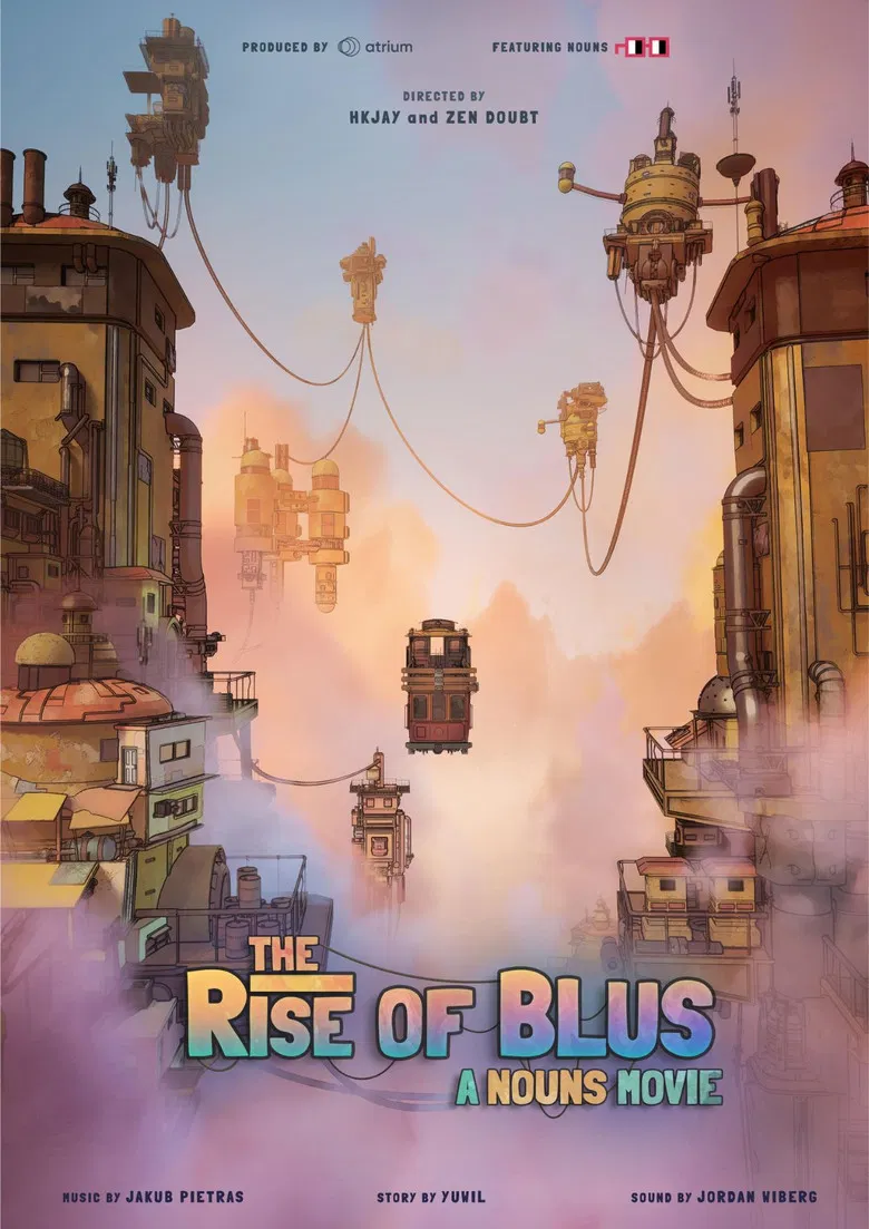 The Rise of Blus: A Nouns Movie poster background