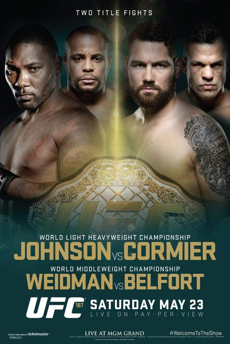 UFC 187: Johnson vs. Cormier poster background