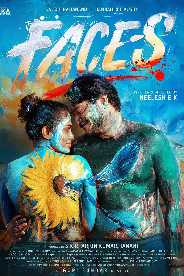 Faces poster background