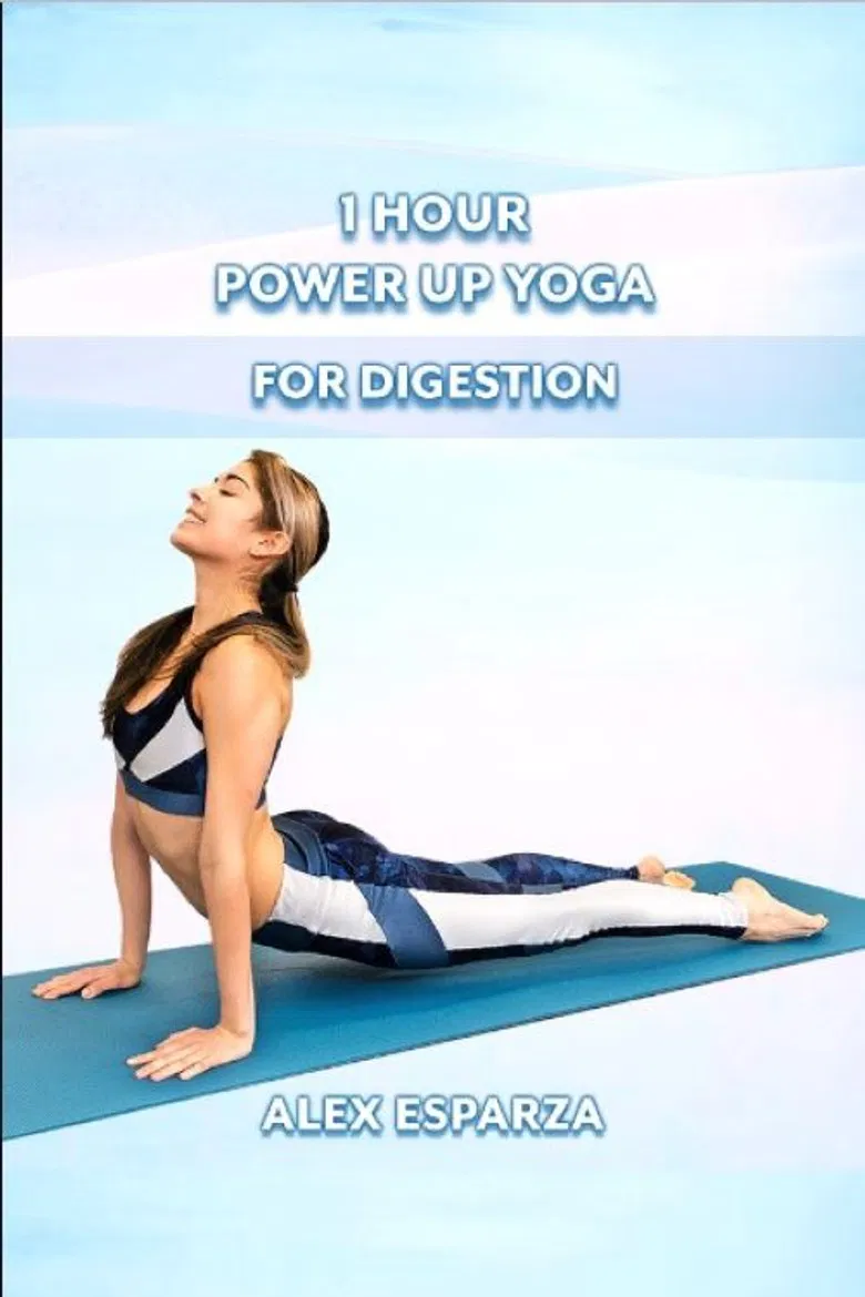 1 Hour Power Up Yoga: Full Body Flow for Digestion & Metabolism poster background
