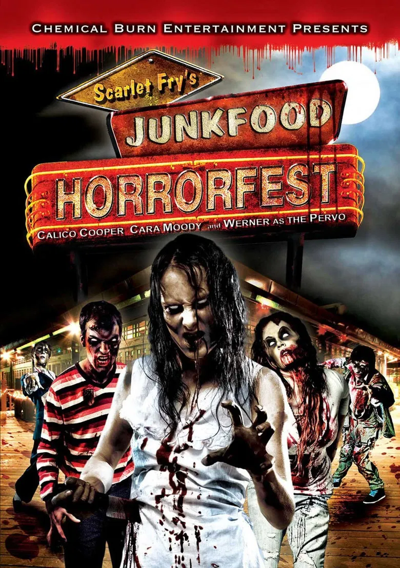 Scarlet Fry's Junkfood Horrorfest poster background