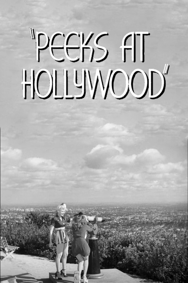 Peeks at Hollywood poster background