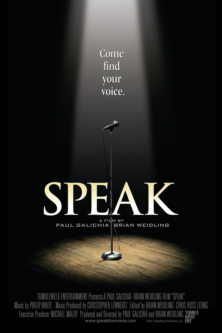 Speak poster background
