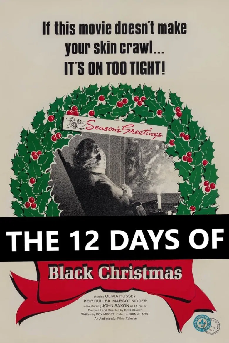 The 12 Days of Black Christmas poster background