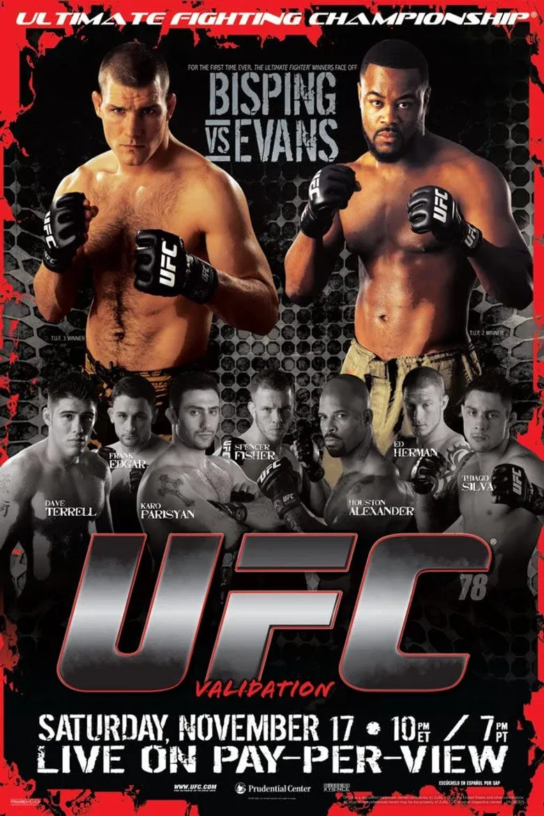 UFC 78: Validation poster background
