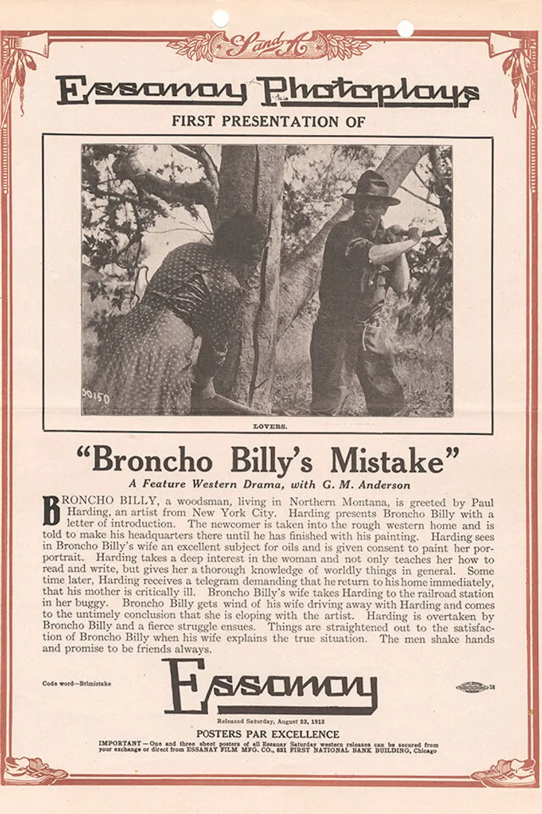 Broncho Billy's Mistake poster background