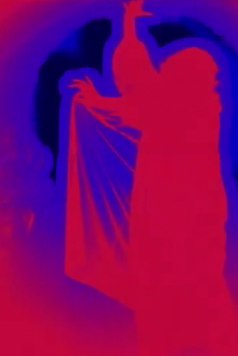 Pin-up in 3D poster background