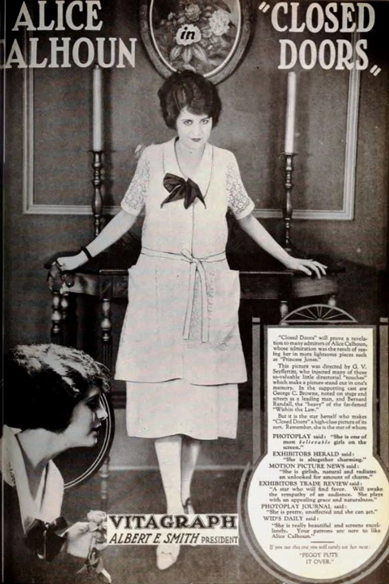 Closed Doors poster background