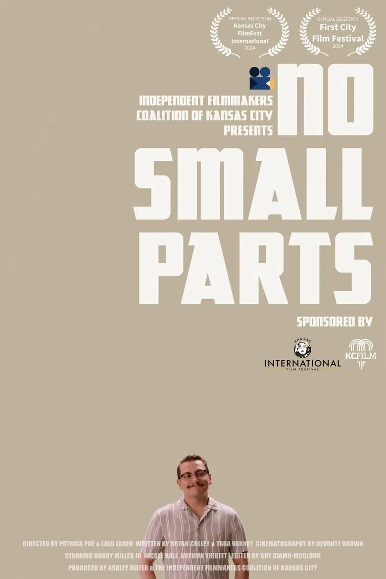 No Small Parts poster background