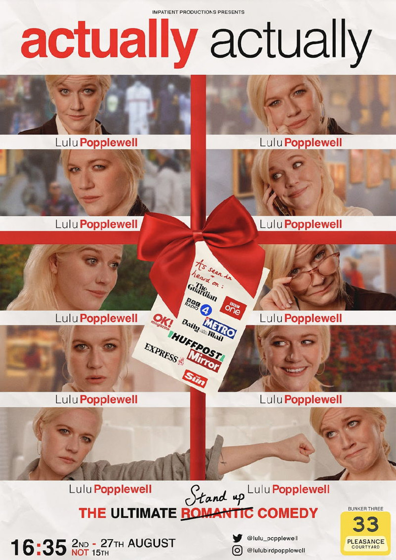 Lulu Popplewell: Actually, Actually poster background