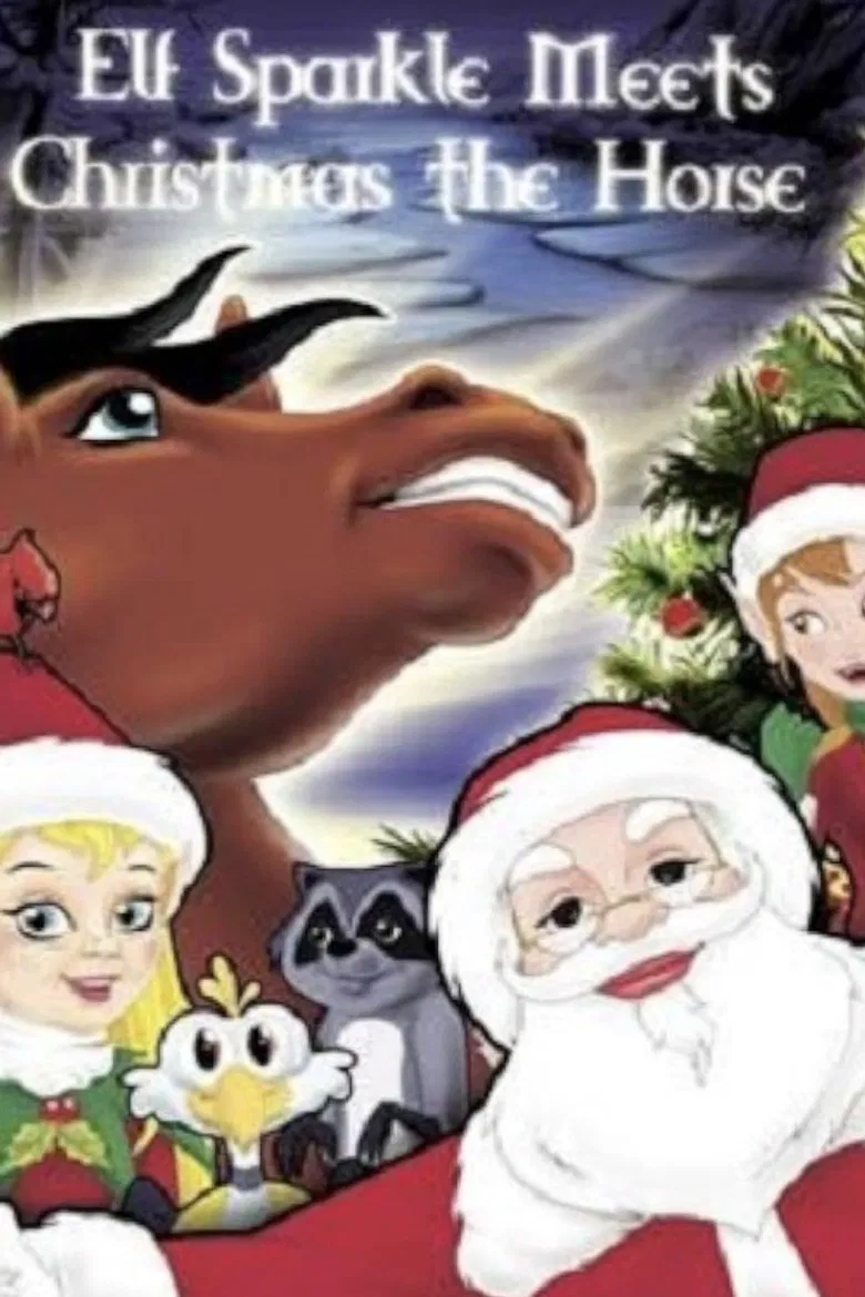Elf Sparkle Meets Christmas the Horse poster background